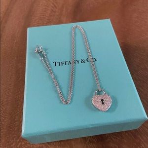 Tiffany & Co Heart Diamond Lock Platinum necklace